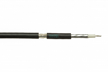 Кабель коаксиальный RG-58 A/U MIL17 50 Ом, экран 64%, черный, 100 м медь (бухта 100 м.), ELETEC syst