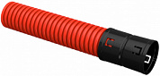 Труба гофрированная двустенная ПНД d=63мм красная 